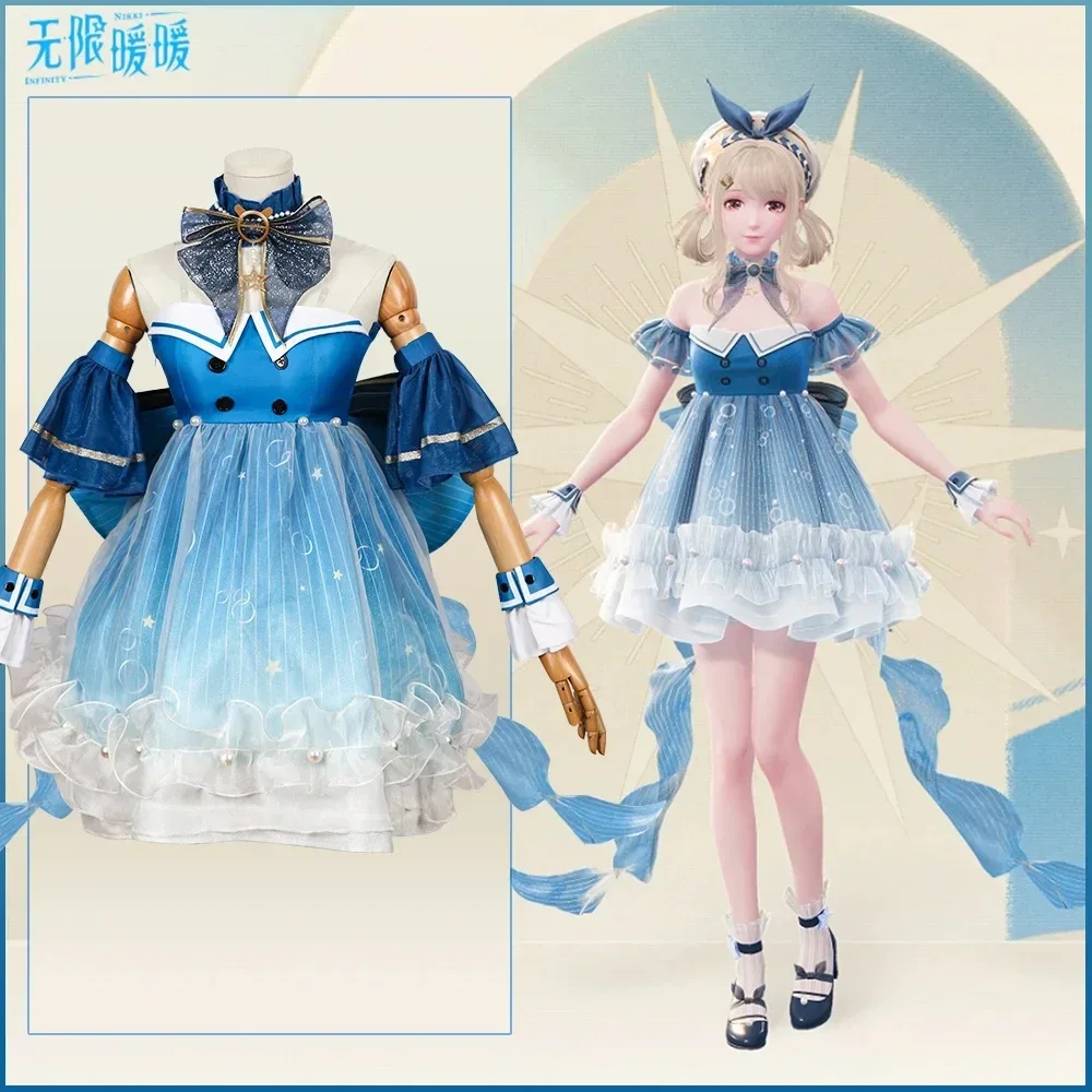 

New 2025 Game Infinity Nikki Lolita Cosplay Costume Women Adult Dress Uniform Back Bow Full Set Accessories Suit Casual Outfits