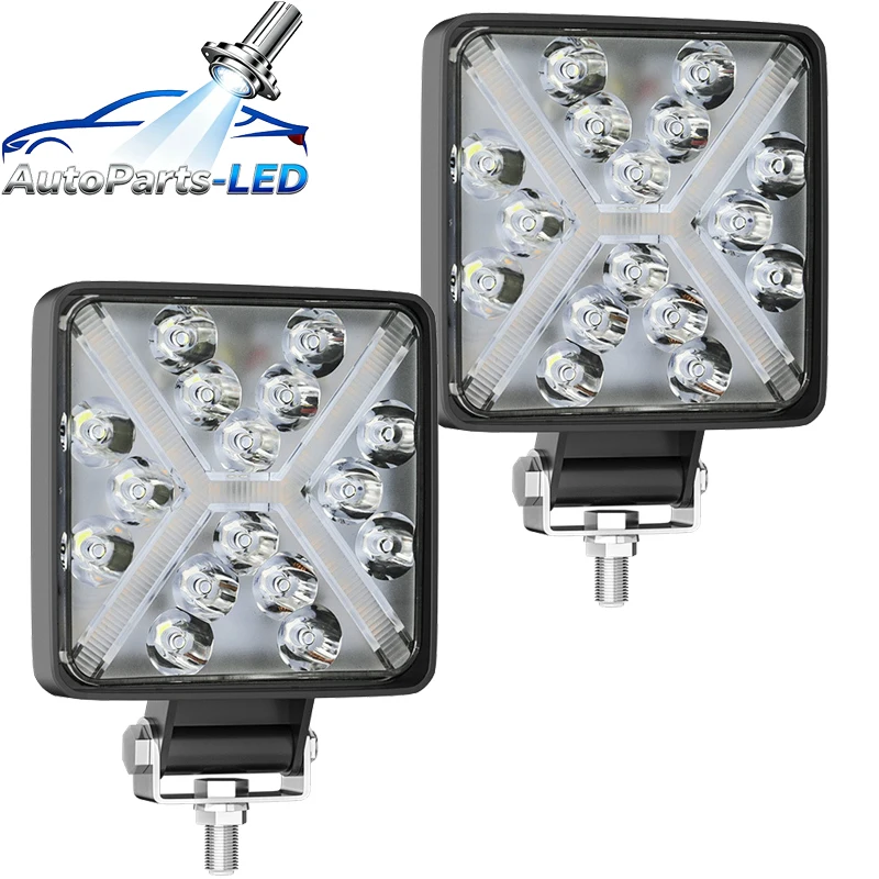 

4pcs 48W 16LED Light Bar Work Light For Car Tractor Boat Truck 4inch SUV ATV Off Road Car SUV ATV Barra LED Headlights