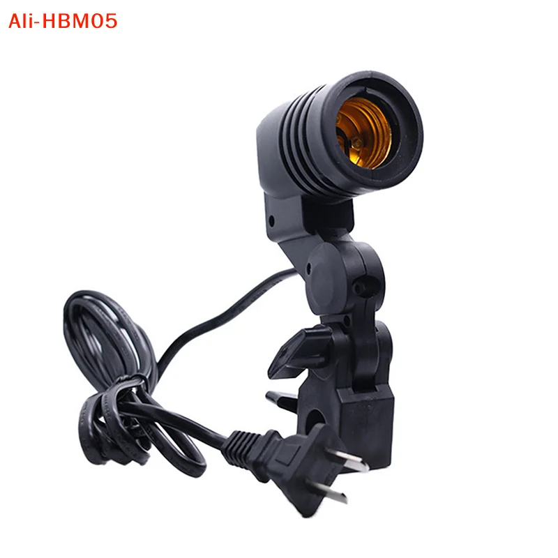 (HB05)E27 AC Socket Lamp Single Head Bulb Holder Photography Light Bulb Mount For Photo With 1.8M Cable Cord Light Bulb Stand