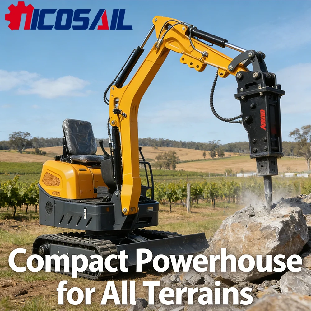 

EPA certified 1.2-ton mini excavator for agricultural garden excavation with 2-year warranty