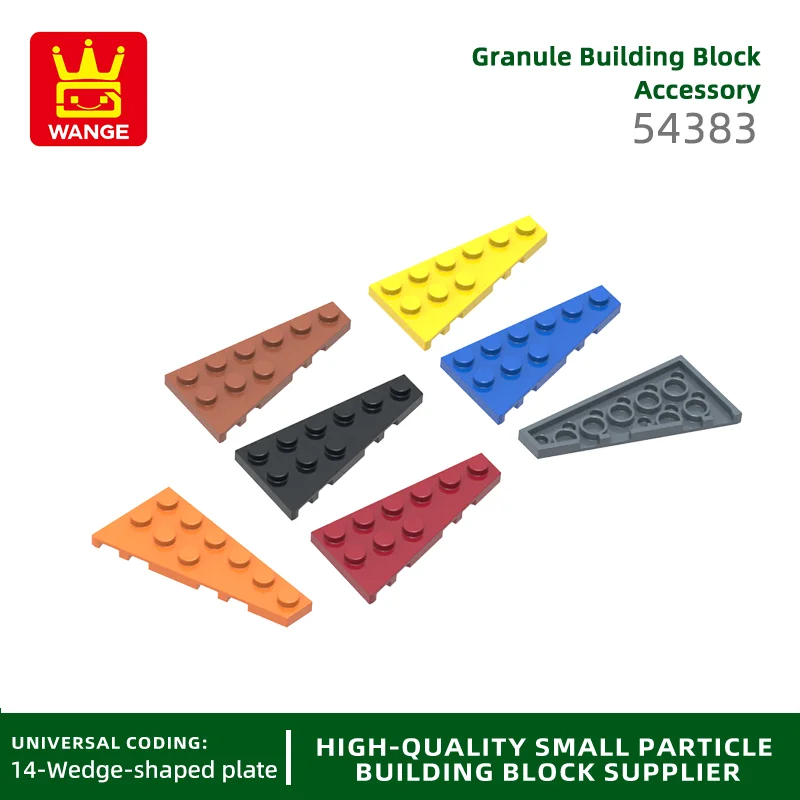 WANGE  54383 100g/62PCS Wedge Plate Right Plate 3x6 with Angle Building Blocks Moc Color Compatible with Brick DIY Part