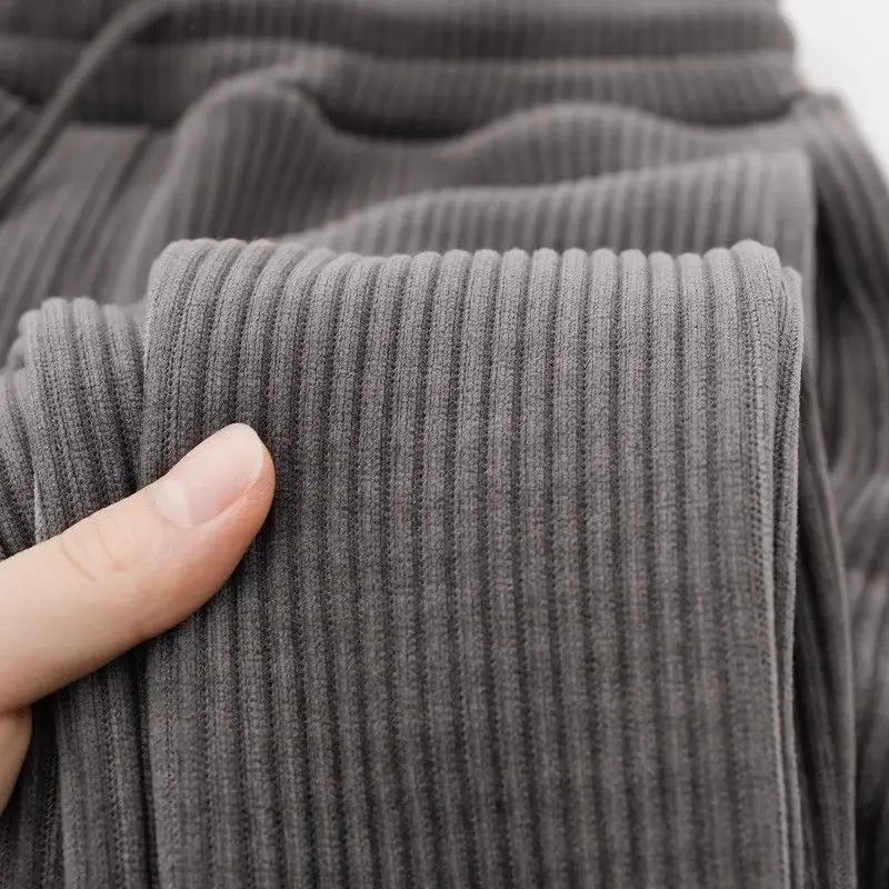 

Autumn Winter ential Deep ey Heavyweight Snail Loose Warm Casual Pants Men Women Straight Leg Length Youth Trend C...