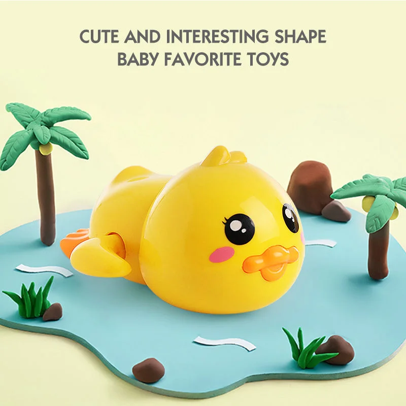 Baby bath toy wind-up cartoon duck