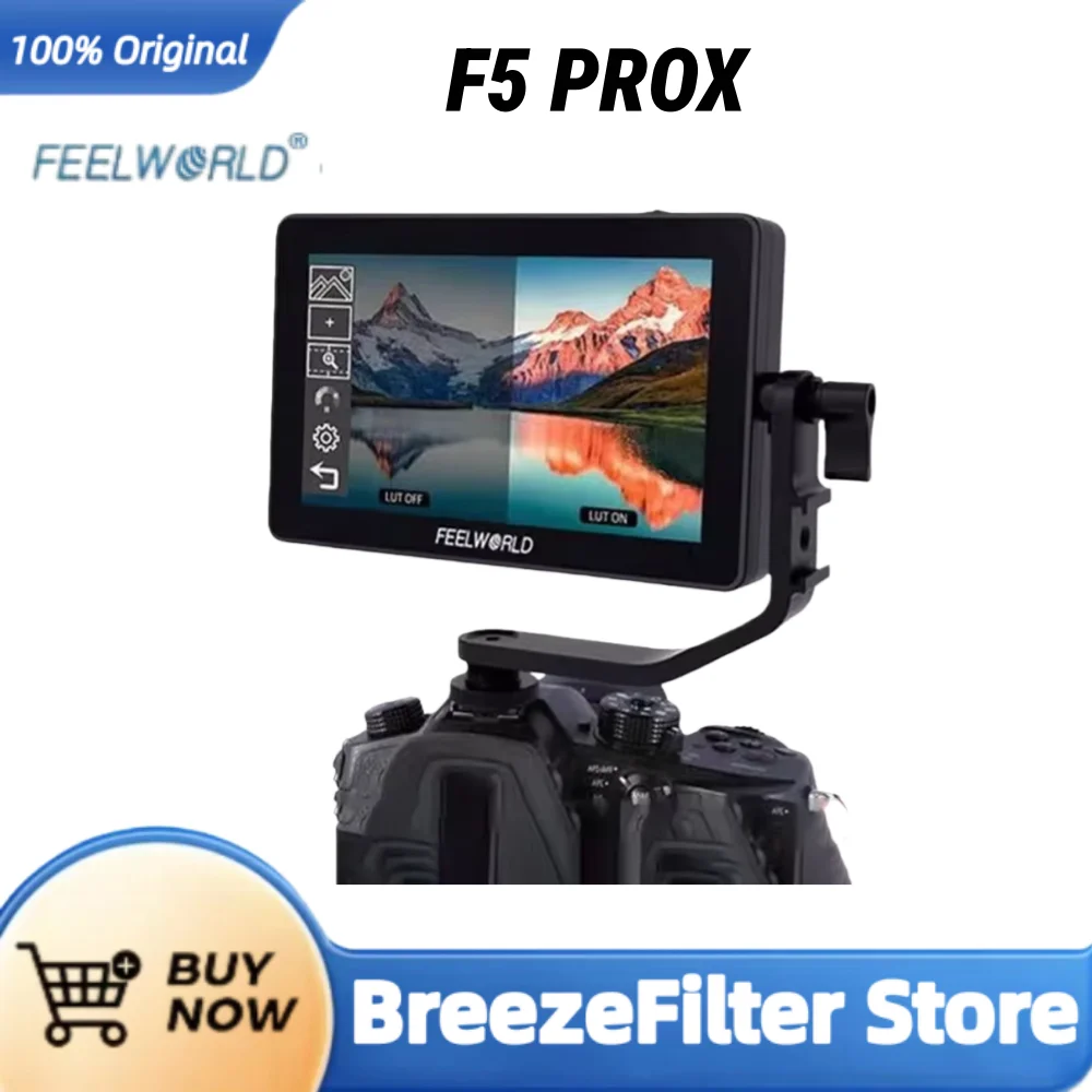 Feelworld F5 PROX 5.5" Full HD On-camera Monitor F970 External Install and Power Kit Field Montior 3D LUT 1600nit Touch Screen