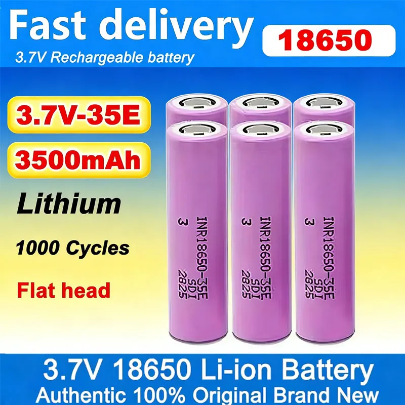 

2026 new 18650 rechargeable battery 3500mAh 20a including INR18650 35e3.7V lithium-ion Oplaadbare battery 3 7v 18650