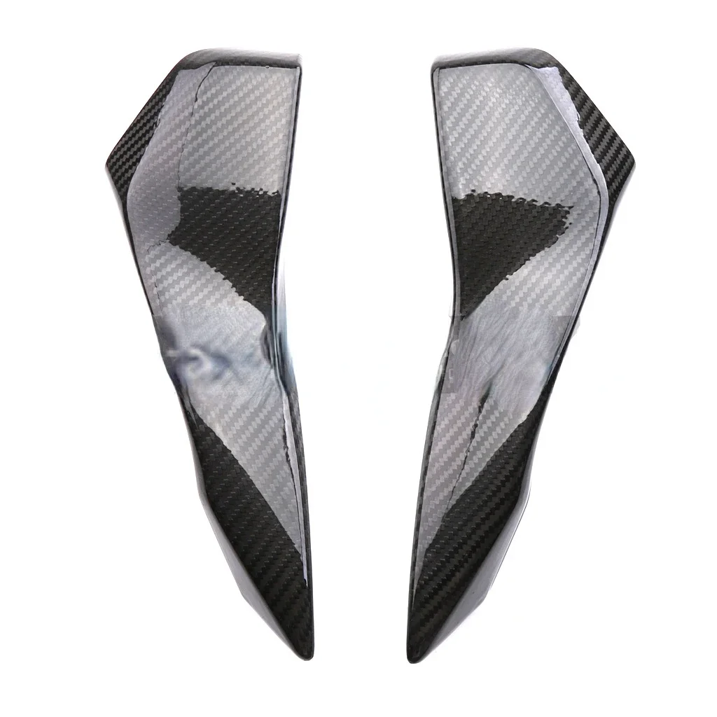 For Yamaha Xmax300 Real Carbon Fiber Glossy Decorative Cover Windshield Patch Glass Side Layering Suitable