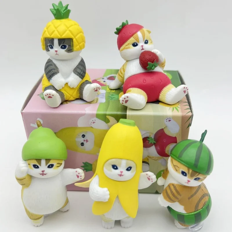 

New Mofusand Fruit Cross Dressing Shark Cat Blind Box Trendy Play Anime Figure Ornament Cute Doll Model Decor Toy Birthday Gift