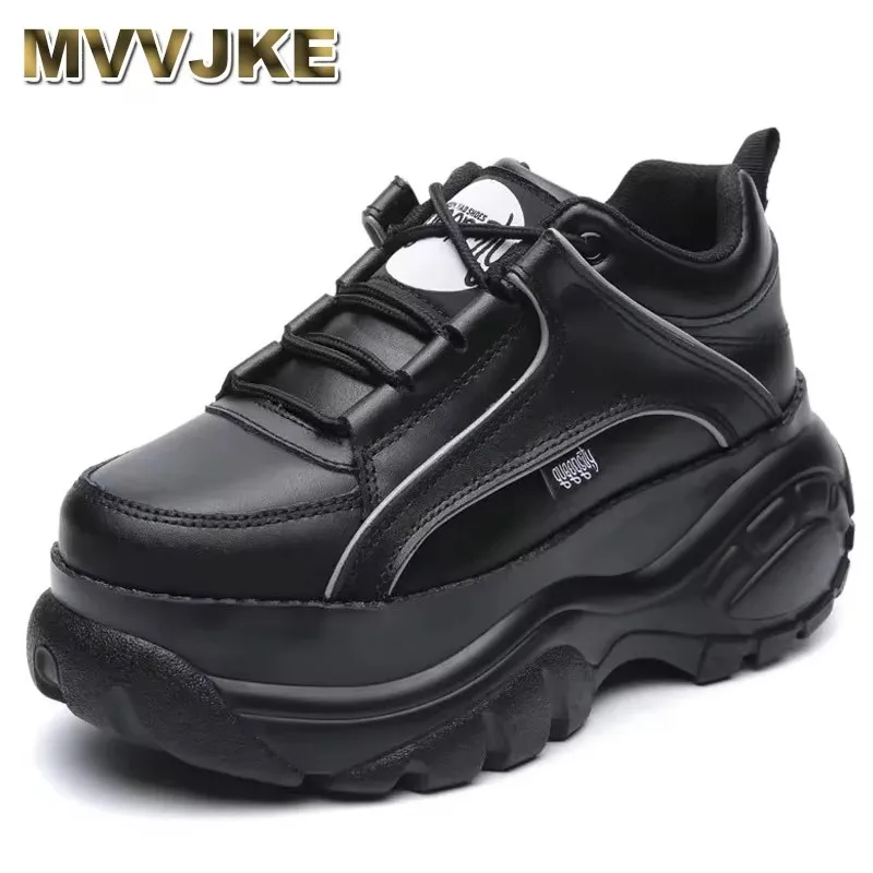 

2025 Womens Sneaker Round Toe Lace Up Lolita Wedge Heels Sport Shoes Retro Love Heart Platform Shoes