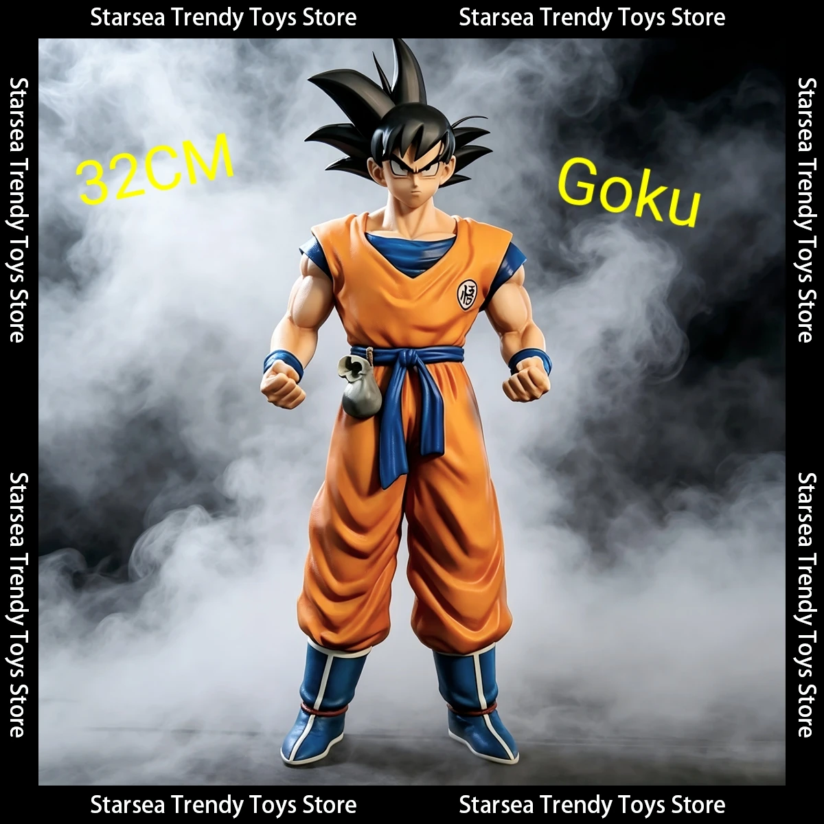 

YJ Studio Dragon Ball Articulated Goku With Senzu Bean PVC Statue 32CM / 12.60Inch Collectible Model Desktop Decor Anime Gift