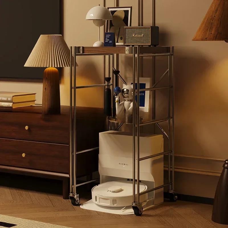 

Sweeper Robot Shelf Mobile Storage Shelf Floor-to-ceiling Household Japanese Shelf Bedroom Living Room Bookshelf Storage