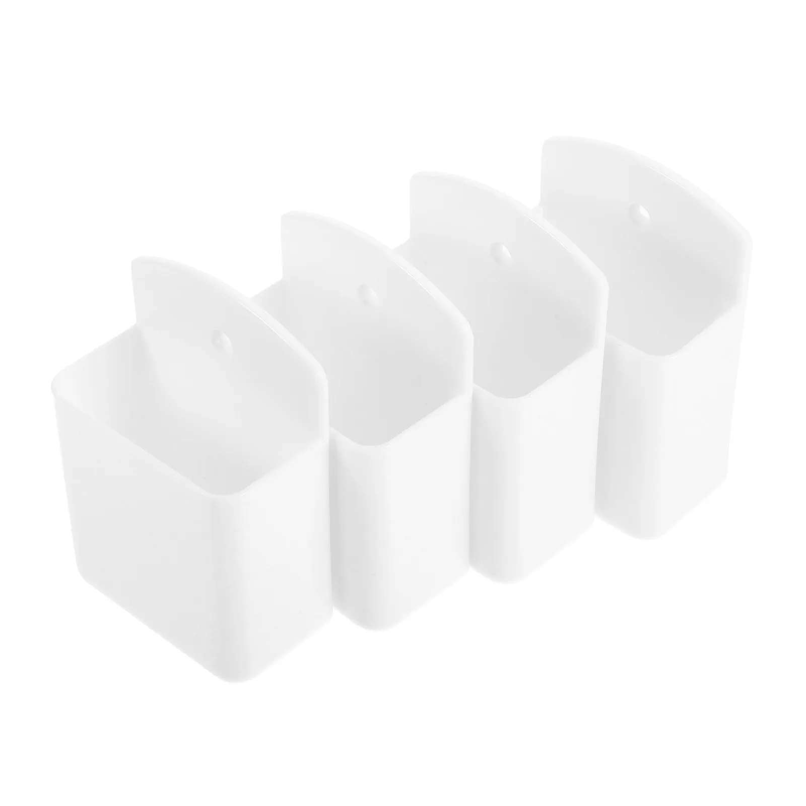 4pcs Remote Control Holders Wall Mounted White Plastic Conditioning Rack Controller Storage Self Adhesive Easy Install Long Term