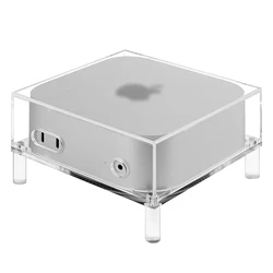 Geekria Clear Acrylic Dust Cover Compatible with 2024 Mac Mini M4,  2024 Mac Mini M4 Pro Stand - Accessories, Desktop Host Cover
