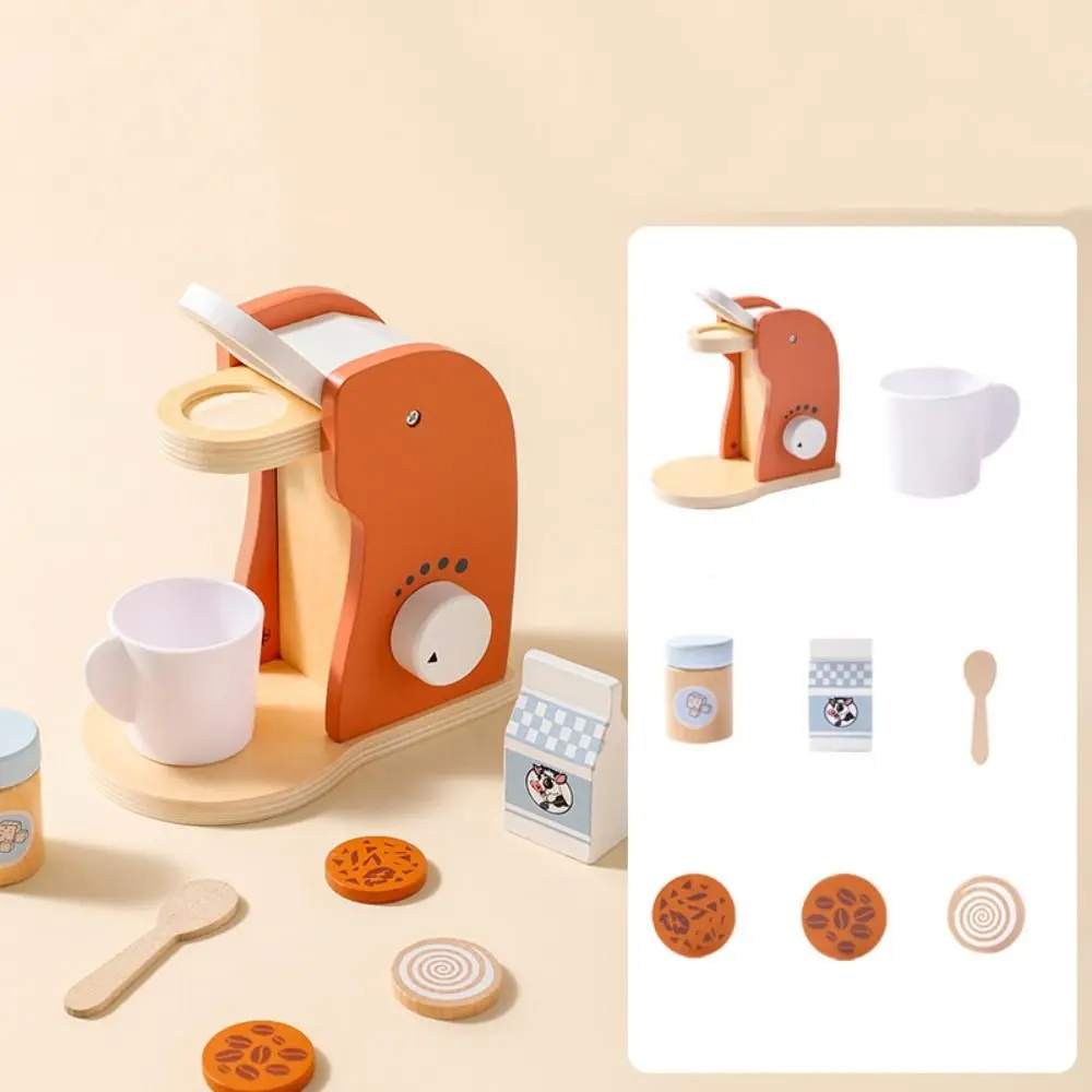 ブレンダーシミュレーション木製コーヒーマシンインタラクティブモンテッソーリキッチンごっこ遊びおもちゃ早期学習絶妙な