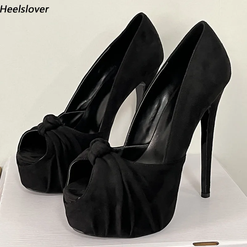 

Ahhlsion Handmade New Arrival Women Summer Pumps Sexy Stiletto Heels Peep Toe Classic Black Party Shoes Ladies US Size 5-20