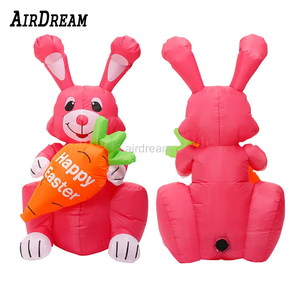 

Happy-Easter Giant inflatable bunny rabbit kids easter gift costume with carrot Doll for Club Opening Girl Party