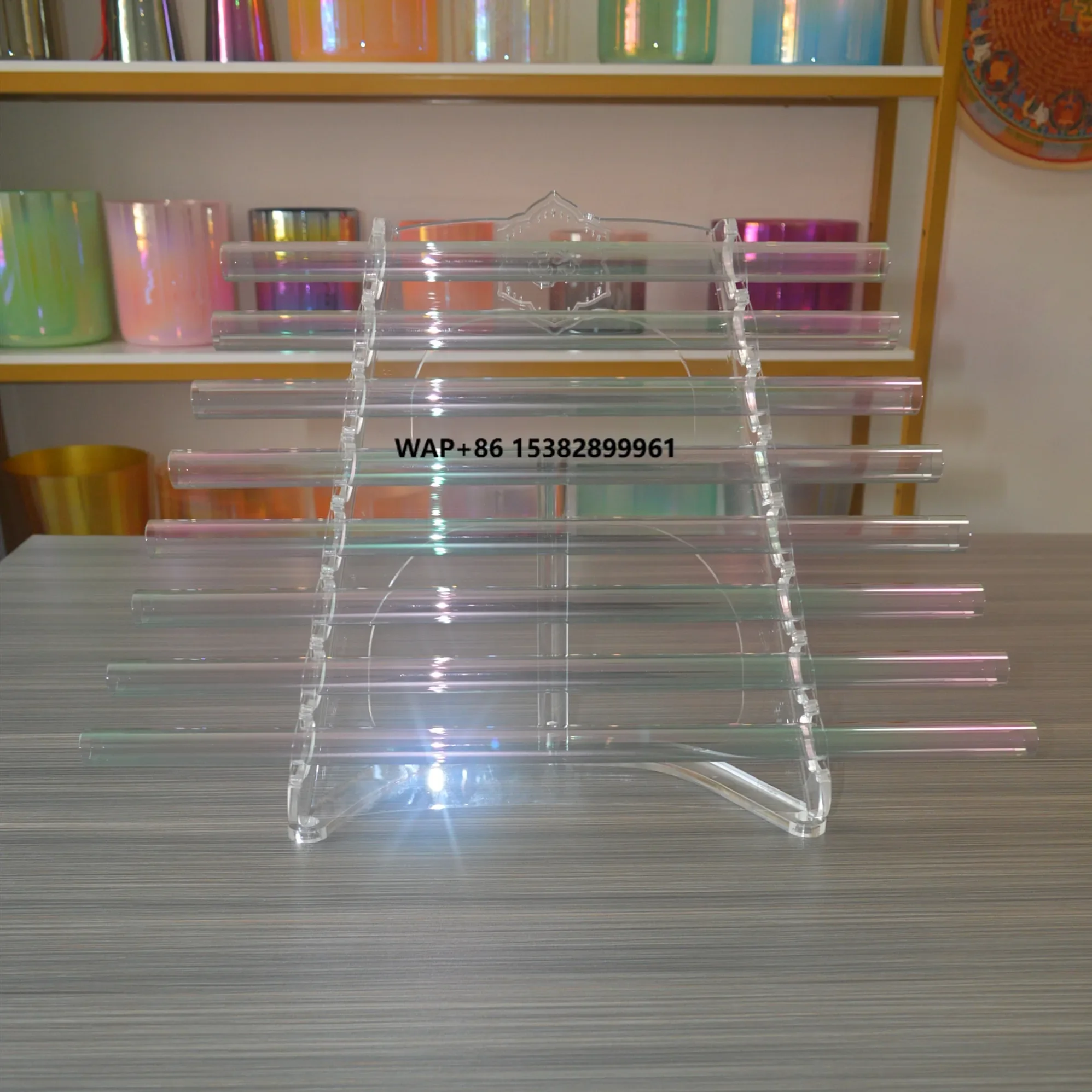 

Titanium Plated Seven Color Crystal Harp With Stand Chakra Notes 432hz 440hz Crystal Singing Harp Musical Instrument Quartz Harp