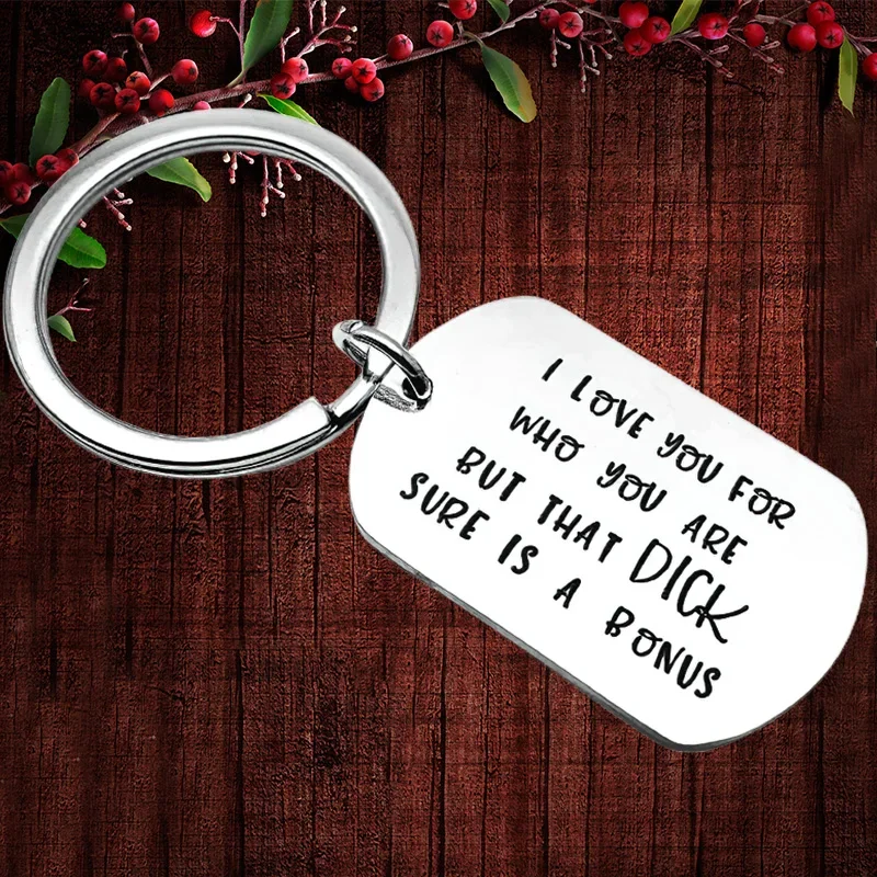 

Charm Valentine's Day Gifts Keychain Pendant Boyfriend Husband Key Chain Keyrings I Love You for Who You Are