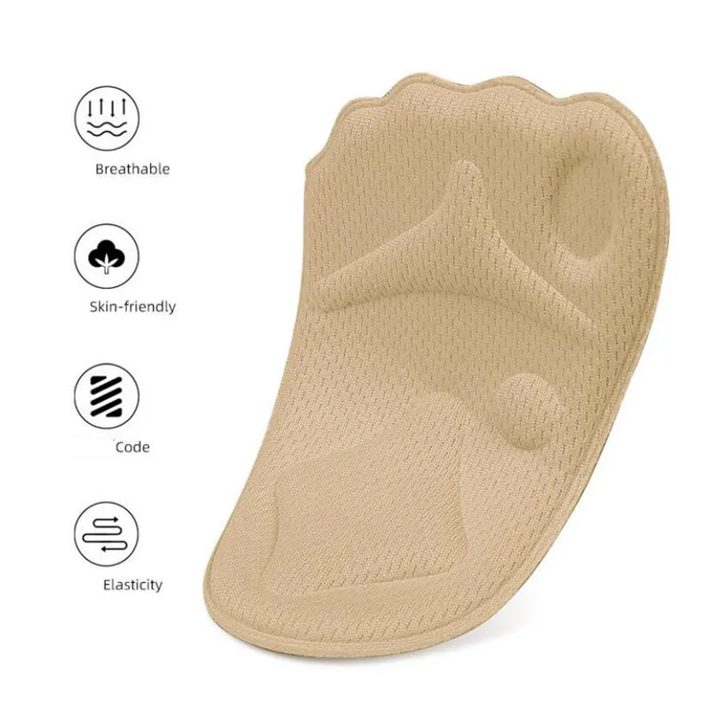 Anti slip anti pain forefoot pad High Heel Forefoot Pad for Shoes Insert Half Insoles Comfortable Foot Care Massaging Toe Pad