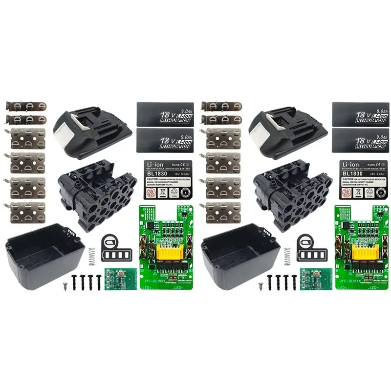 

2X BL1890B Lithium Battery Case BMS PCB Balance Charging Protection Board Shell For 18V BL1860 9.0Ah-A57X