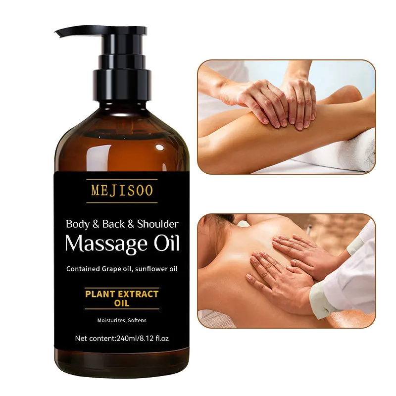 240ml Anti-Cellulite Body Massage Oil Plant Extract Skin Care Oil for Full Body Spa Relaxing Massage Skin Nourishing Body Oil