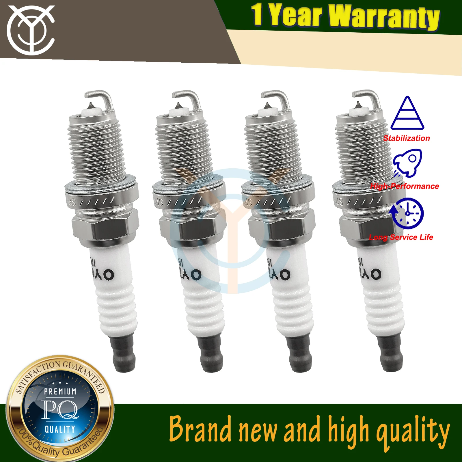 6pcs Premium Iridium Spark Plug BKR6EIX-11 3764 Compatible With Honda Civic Accord Toyota Camry RAV4 1.6L 2.2L Auto Parts