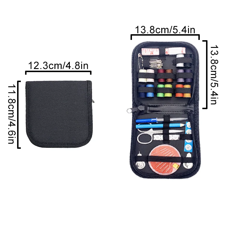 Sewing Kit with Threads Needles Scissors Tape Measure Multi-Function Travel DIY Embroidery Hand Sewing Quilting Stitching Tool