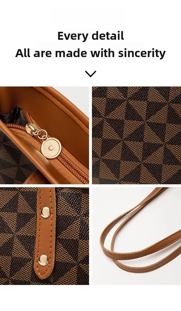 Große Kapazität Schultertasche Damen PU-Leder Handtasche für Pendeln und Freizeitnutzung Vielseitige Tragetasche – Detail 3