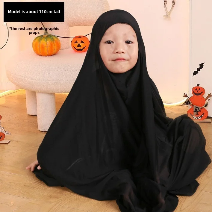 2025 New No Face Man Cosplay Costume with Mask stickers Faceless Cloak Coat Kids Adult Halloween Carnival Cost Wholesale
