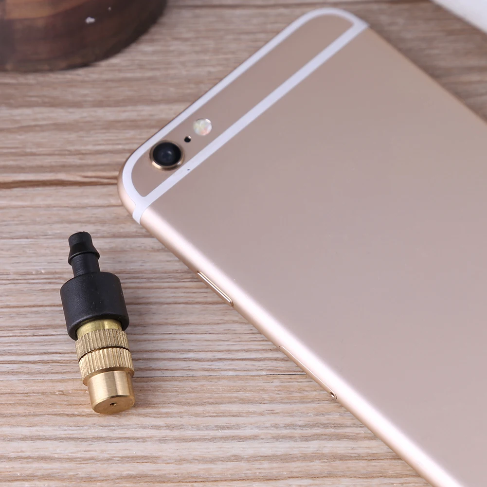 Microaspersores de jardín de 4/7PVC, cabezal de aspersor de latón ajustable, herramientas de riego automático portátiles para ahorrar agua agrícola, 10 Uds.