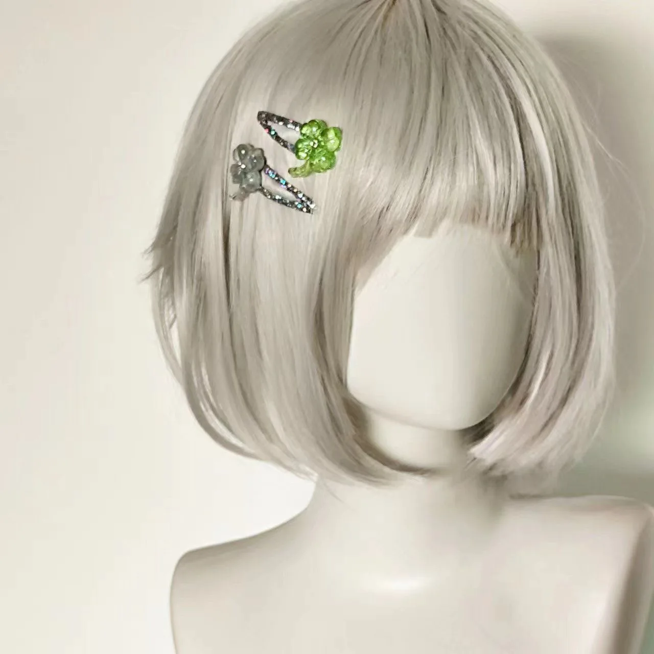 1 paio Lolita Girl Lucky Clover Fermaglio per capelli Retro Copricapo Clip accoppiata Y2K Ragazza Harajuku Gotico Accessori per sottocultura originali