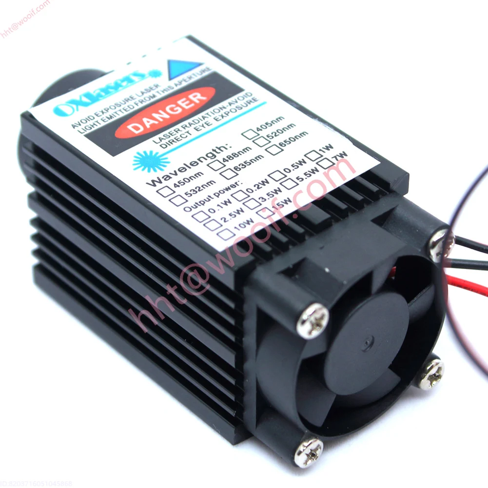 520nm 1W Laser Hijau Laser Kasar Pengusir Burung 12V 1000MW Modul Laser Mendukung TTL PWM