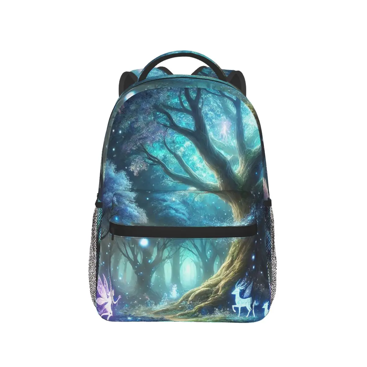 

Светящийся зачарованный лес с феями и волшебными существами, рюкзак, Лидер продаж, большая вместительная сумка для книг для мальчиков и девочек, школьная сумка