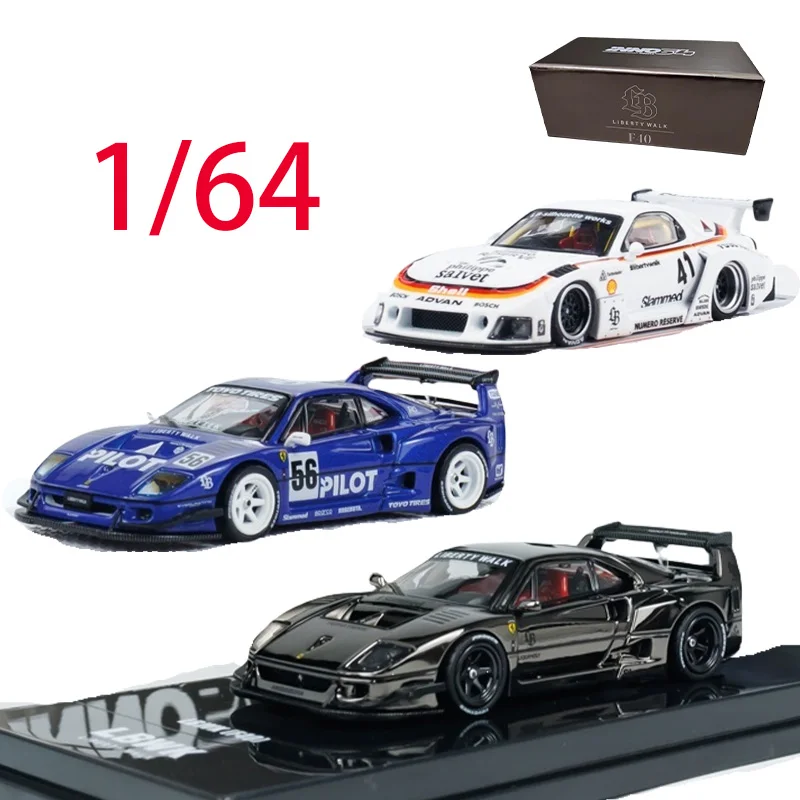 

INNO литой под давлением масштаб 1/64 модель автомобиля из сплава Ferrari F40 Chrome игровые автомобили игрушки для мальчиков оригинальная коробка LBWK