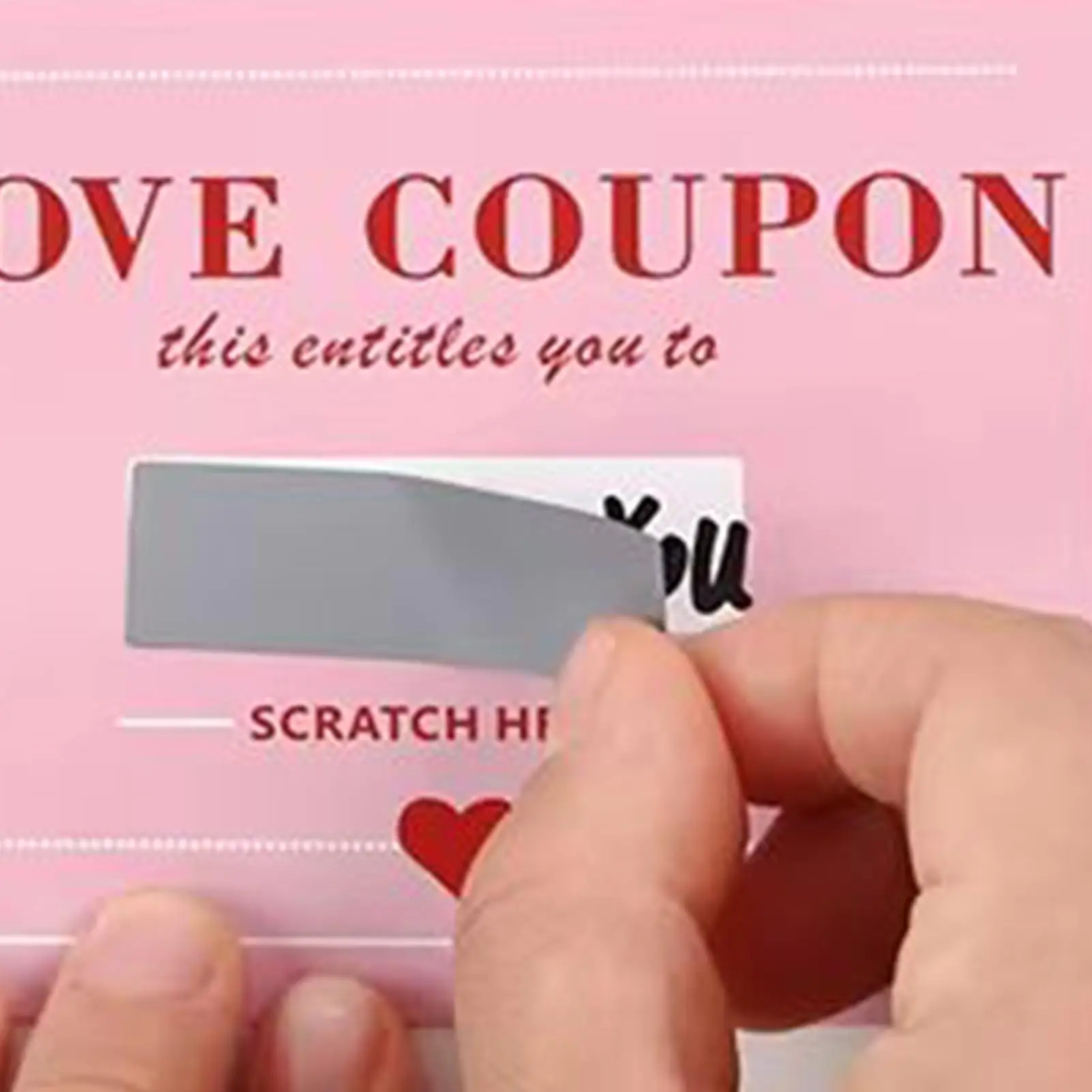 Scratch-Off Love Coupons Cards DIY Valentines Day Date Night Ideas Wedding Anniversary Greeting Cards Romantic Notes