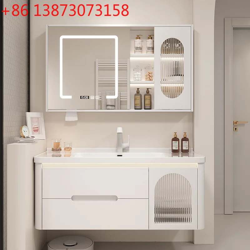 

Wash modern simple smart bathroom cabinet ceramic integrated combination washbasin toilet