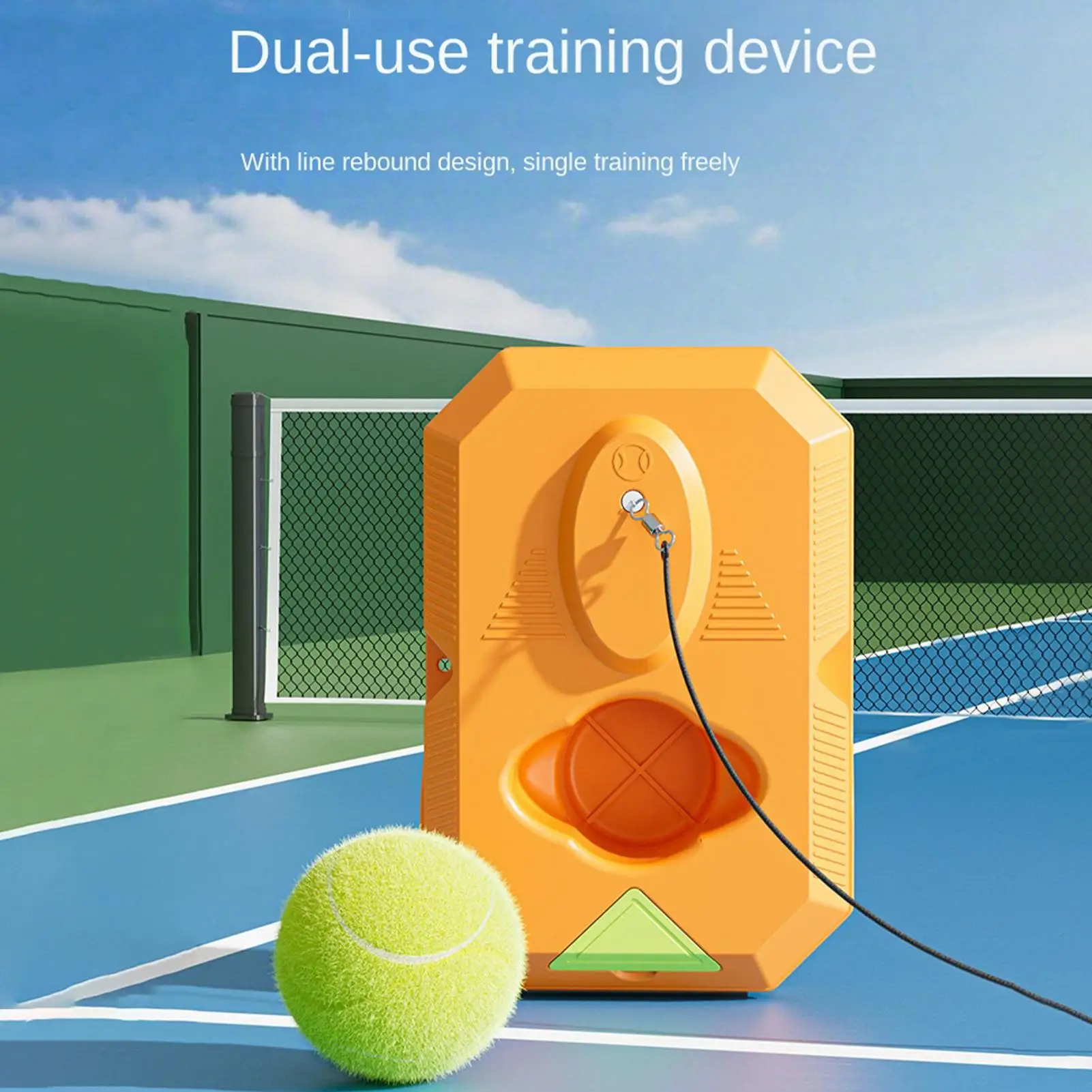 

Portable Tennis Trainer with Balls Practice Equipment for Beginners Adults Teens, Outdoor Backyard Park Gym