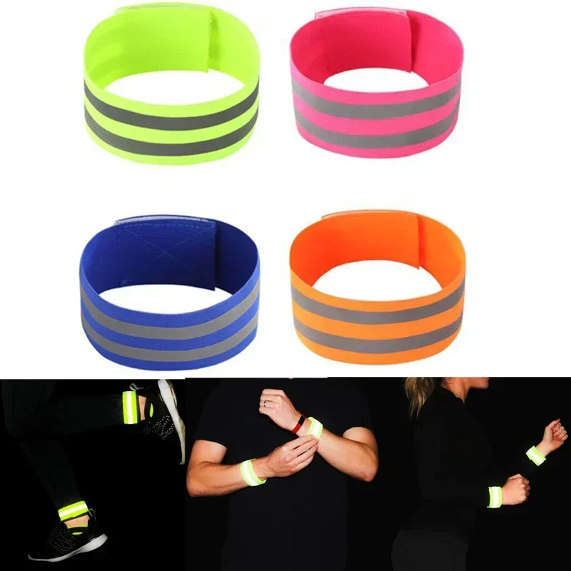 Reflective Bands Safety Flashing Armband Wristband glow in the dark tape for Night Jogging Walking Biking Cycling Running