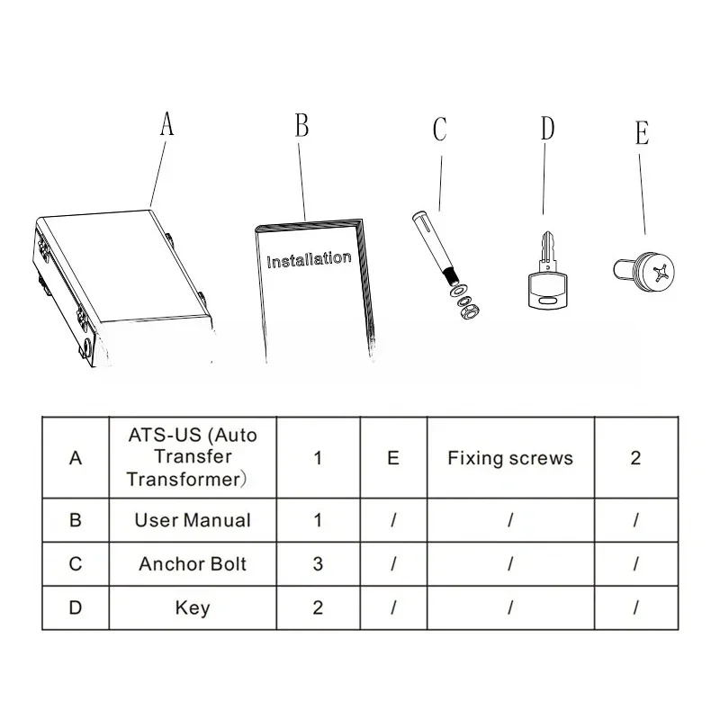 

GROWATT ATS-US Auto Transfer Switch US Split Phase Transformer 5000VA 11400VA Power Backup Box