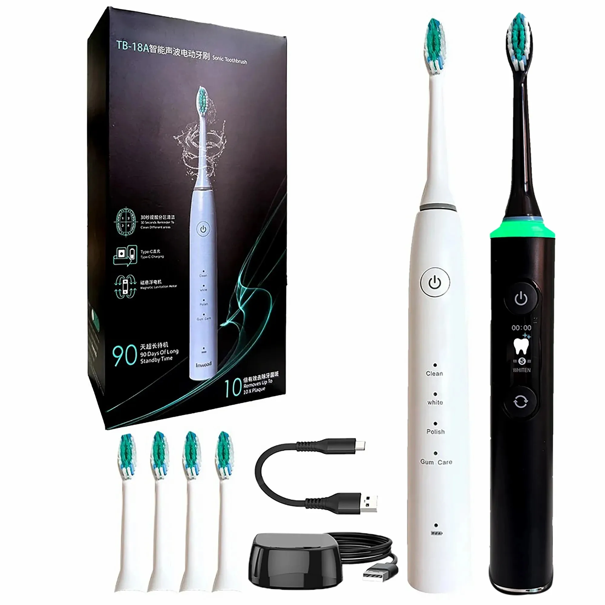 Sonicare Protective Clean wiederaufladbare elektrische Philips-Zahnbürste, 4 Reinigungsmodi, präzise saubere, batteriebetriebene Zahnbürste