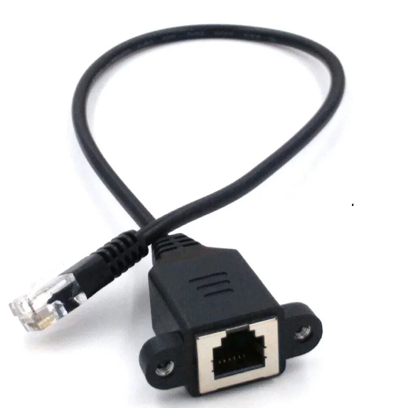 RJ12 6p6c telephone extension cable ,RJ45 network extension cable 1:1 male to female cable with shield brand factory product