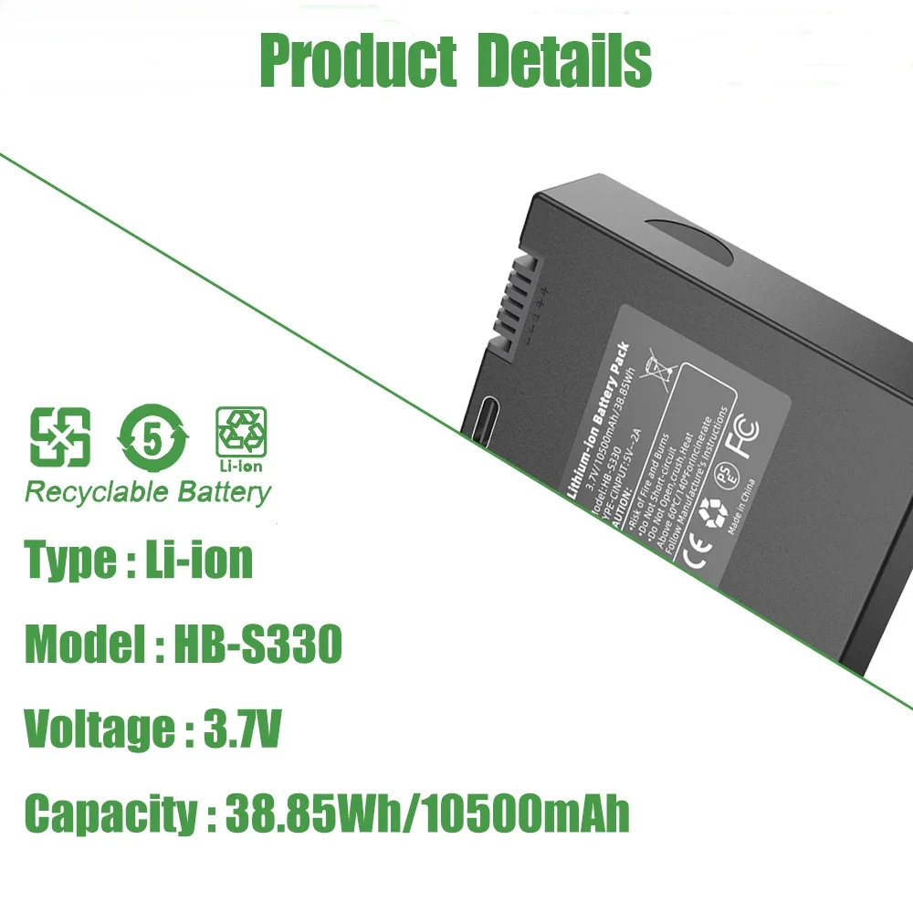 10500mAh Rechargeable Battery for EufyCam S4 Eufy Security S330 3-in-1 E330 Video Smart Lock S230 S231 E31 and Smart Drop