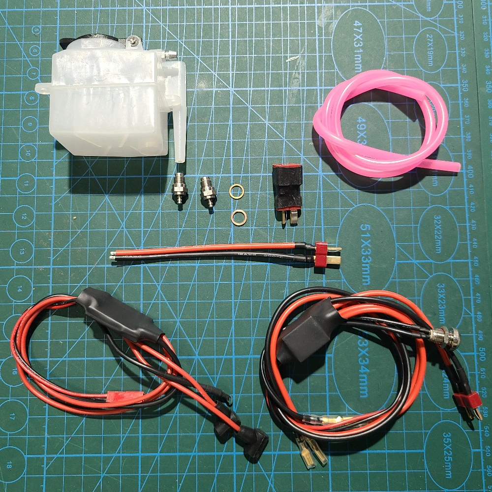 TOYAN FS L200AC Motor Model Start Kit voor Metalen Inline 2 Cilinder 4 Takt 7cc Nitro Interne Verbranding Motor Starter Kit