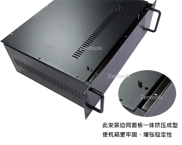 Chassi padrão 3U de 19 polegadas, caixa plug-in de rack, chassi de controle industrial de servidor