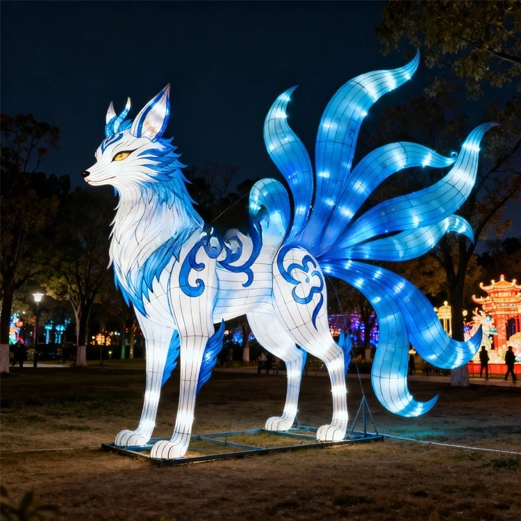 Nine-tailed Fox Light Emitting Diode Waterproof Hot Sale Decorative Lanterns Christmas Fantasy Events and Cultural Exhibitions