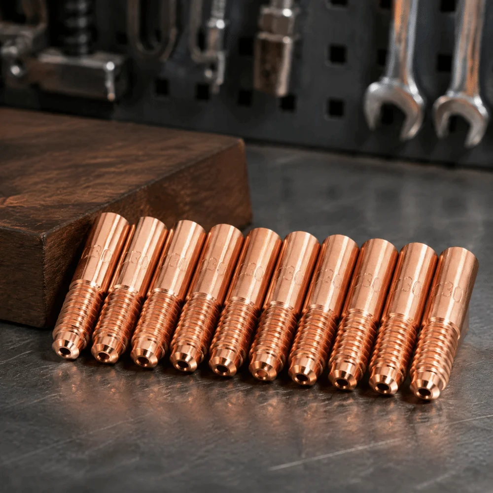 10pcs 0.030 Inch Diameter MIG Welding Contact Tips 0.8mm Diameter 0.035 Inch Diameter Copper Contact Tips 10 Pcs Pack
