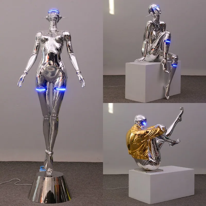 

Mechanical Ji sculpture empty mountain base Sexyrobot Muse large technology figure ornament bar KTV trend decoration