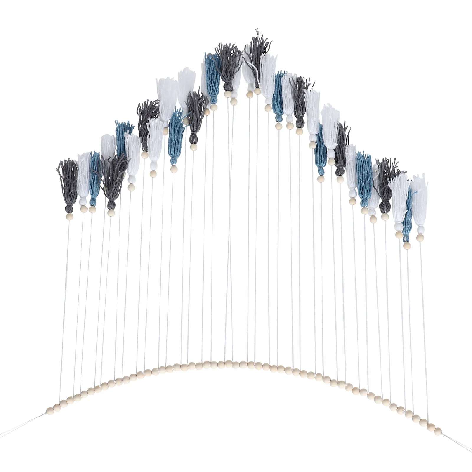 

Tassel Tapestry Wood Bead Hanging Decoration Gray Wall Decorative Beads Bedroom Living Room Party DIY nament
