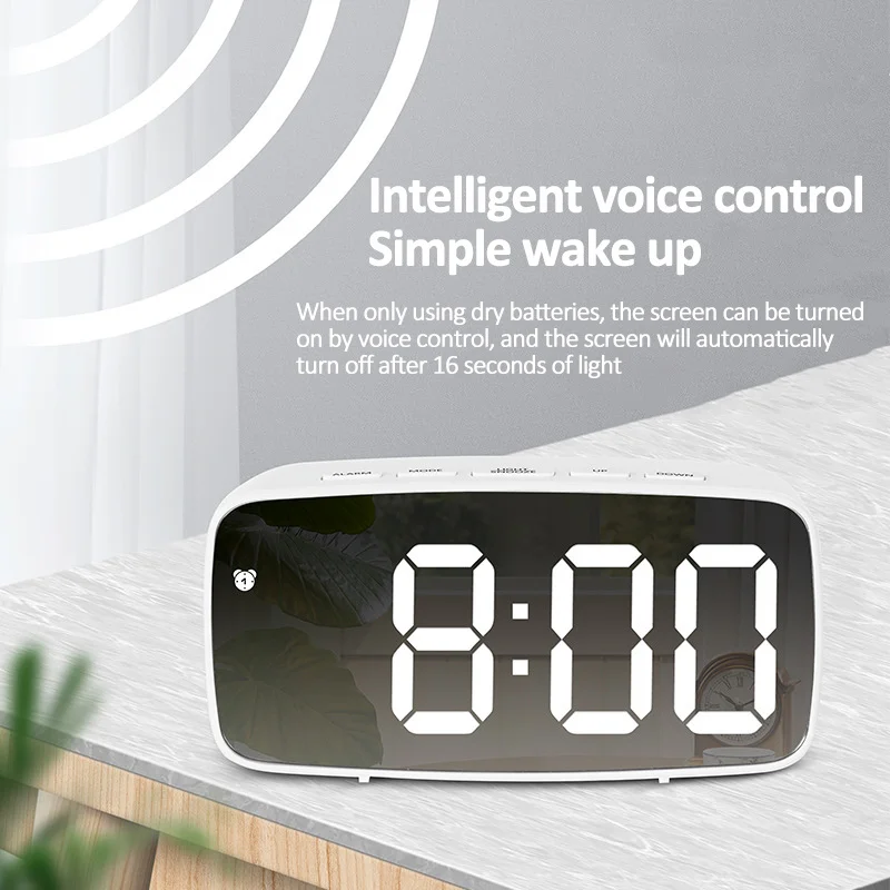 ChuHan Smart LED Clock Bedside Digital Alarm Clocks Desktop Table Electronic Desk Watch Snooze desk clock Wake Up Alarm Clock