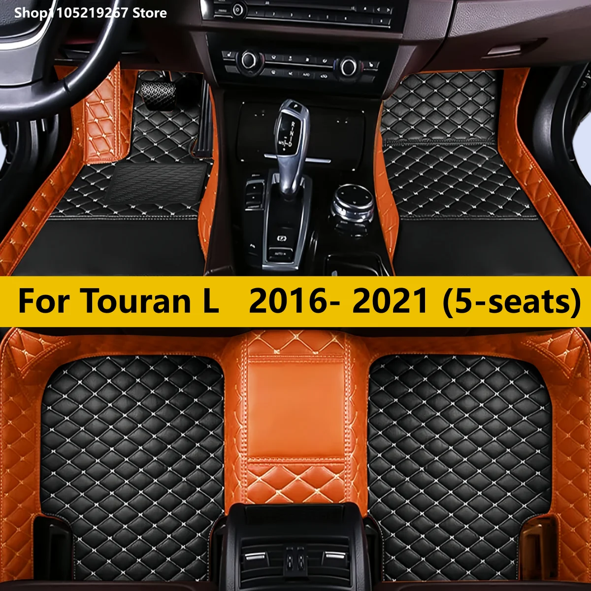 

Car Floor Mats For Touran L 2021 2020 2019 2018 2017 2016 (5 seats) Auto Interior Carpets Accessories