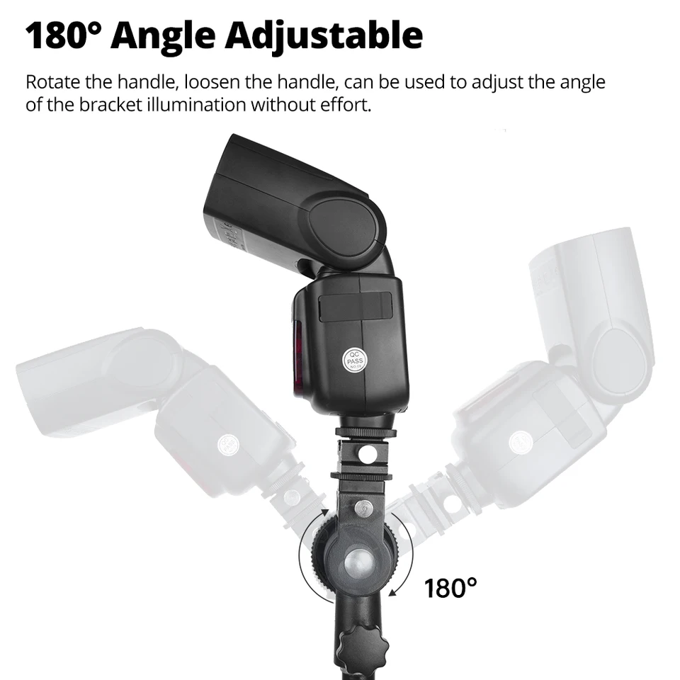 GODOX B Type  D Type  E Type AD-E Flash Hot Shoe Adapter Trigger Umbrella Holder Swivel Light Stand Bracket view 2